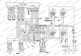 Схема электрических соединений элементов системы АBS КрАЗ Н12.2