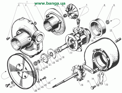 Турбокомпрессор Дизельный двигатель ЯМЗ-238 Б