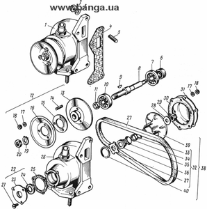 Водяной насос двигатель ЯМЗ-238 М