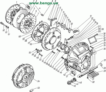 Сцепление двигатель марки ЯМЗ-238 М