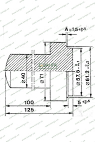 Размеры для изготовления приспособления для установки заглушки диаметром 62,1 мм MAN L 2000 