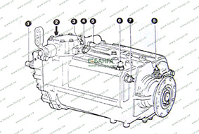 Общий вид КПП типа ZF S6.36 MAN L 2000 