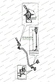 Система тяг и рычагов привода переключения передач КПП ZF S6.36 MAN L 2000 