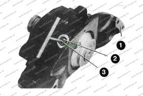 Извлечение направляющей оси из корпуса тормозной скобы MAN L 2000 