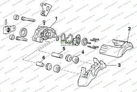 Снятие и установка корпуса, скобы и суппорта MAN M 2000 