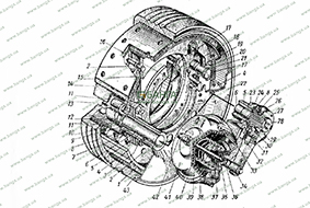 Ножной тормоз задних колес МАЗ-500 