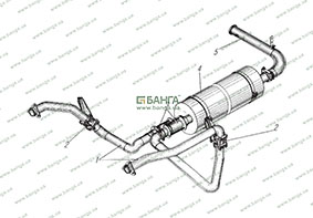 Система выпуска газов УРАЛ-4320-10, УРАЛ-4320-31