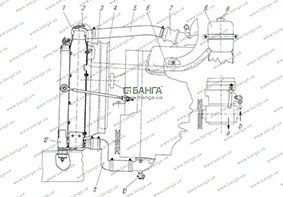 Схема системы охлаждения УРАЛ-4320-10, УРАЛ-4320-31