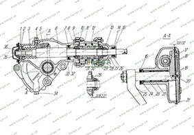 Механизм рулевой (червяк-боковой сектор) УРАЛ-4320-10, УРАЛ-4320-31
