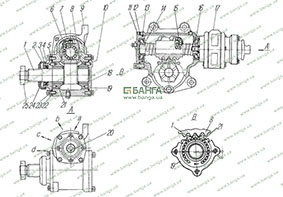 Механизм рулевой (винт-шариковая гайка-рейка-сектор) УРАЛ-4320-10, УРАЛ-4320-31