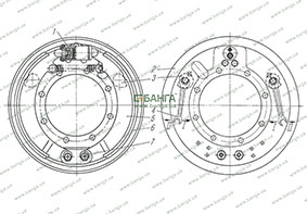 Механизм тормозной рабочий УРАЛ-4320-10, УРАЛ-4320-31