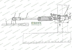 Установка крана управления стояночным тормозом прицепа УРАЛ-4320-10, УРАЛ-4320-31