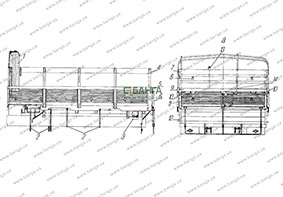Крепление платформы на раме УРАЛ-4320-10, УРАЛ-4320-31