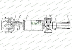 Вал карданный передний привода лебедкиУРАЛ-4320-10, УРАЛ-4320-31