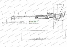 Установка крана управления стояночным тормозом прицепа Урал-5557-40