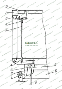  Схема механизма автоматического открывания крюков Урал-5557-40