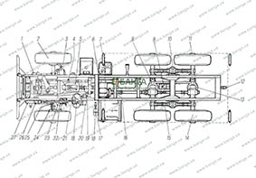 Схема смазки автомобиля Урал-5557-40