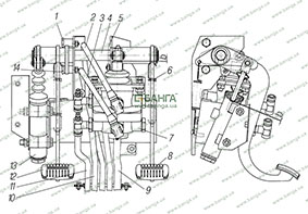 Привод управления сцеплением и тормозным краном Урал-6470