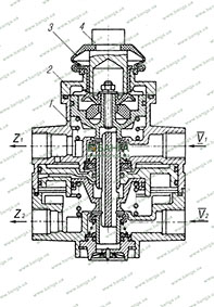 Кран тормозной двухсекционный подпедальный Урал-6470