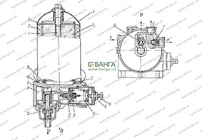 Влагомаслоотделитель со встроенным регулятором давления Урал-6470
