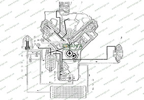 Схема системы смазки ЗИЛ-133