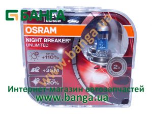 Фото : 64193NBU-HCB-DUO | Лампа фарная H4 12V 60/55W P43t Night Breaker Plus (+110) Duo (2 шт) (пр-во OSRAM)