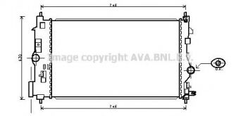 Фото : OLA2488 | Радиатор Astra -J 1.7/2.0 CDTi 10/09- (AVA)