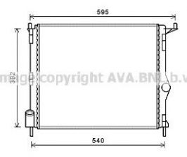 Фото : RTA2476 | Радіатор охолодження LOGAN (вир-во AVA)