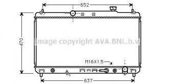 Фото : TO2236 | Радіатор охолодження CAMRY 22i AT 96-01(вир-во AVA)