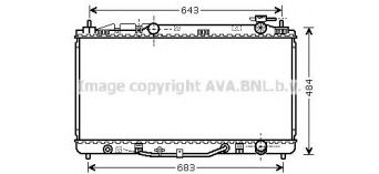 Фото : TO2464 | Радіатор охолодження TOYOTA CAMRY (XV4) (07-) 2.4 i (вир-во AVA)