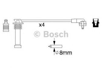 Фото : 0986356805 | Комплект в/в дротів запалювання  (вир-во Bosch)