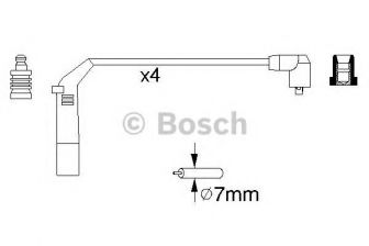Фото : 0986356898 | Провода высоковольтные (компл.) (пр-во Bosch)