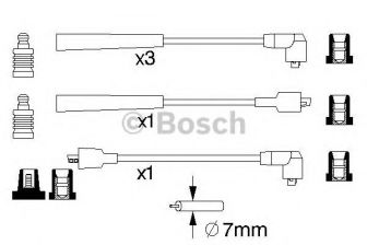 Фото : 0986357122 | Провода высоковольтные (компл.) (пр-во Bosch)