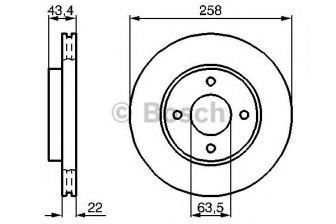 Фото : 0 986 478 892 | Диск гальмівний FORD FIESTA, FOCUS, MAZDA 2, передн., вент. (вир-во Bosch)