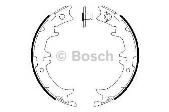 Фото : 0 986 487 615 | Колодка гальм. барабан. LEXUS, TOYOTA задн. (вир-во Bosch)