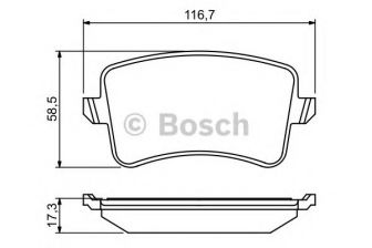 Фото : 0 986 494 254 | Колодка гальм. диск. AUDI A4 задн. (вир-во Bosch)