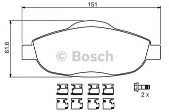 Фото : 0986494261 | Тормозные колодки дисковые (пр-во Bosch)