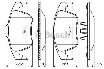 Фото : 0 986 494 324 | Колодка гальм. диск. CITROEN C4, C4 PICASSO передн. (вир-во Bosch)