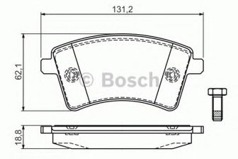 Фото : 0 986 494 332 | Колодка гальм. диск. RENAULT KANGOO передн. (вир-во Bosch)