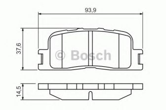 Фото : 0 986 494 359 | Колодка гальм. диск. TOYOTA CAMRY (_V20), CAMRY (_V30) задн. (вир-во Bosch)