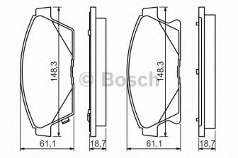 Фото : 0 986 494 434 | Колодка гальм. диск. CHEVROLET CRUZE, ORLANDO передн./задн. (вир-во Bosch)