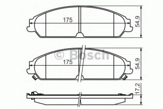 Фото : 0 986 494 483 | Колодка гальм. диск. CHRYSLER передн. (вир-во Bosch)