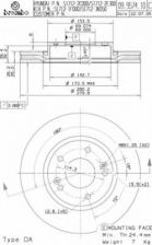 Фото : 09.9574.10 | Диск гальмівний HYUNDAI SONATA V, TUCSON передн., вент. (вир-во BREMBO)