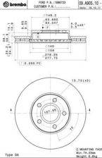 Фото : 09.A905.10 | Диск гальмівний FORD/VOLVO FOCUS/CMAX/C30 передн. вент. (вир-во BREMBO)