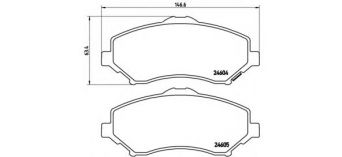 Фото : P 11 022 | Колодка гальм. диск. DODGE NITRO 2.8CRD 07,JEEP CHEROKEE 2.8CRD 08 передн. (вир-во BREMBO)