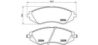 Фото : P 15 002 | Колодка гальм. диск. CHEVROLET LACETTI передн. (вир-во BREMBO)