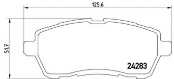 Фото : P 24 072 | Колодка гальм. диск. FORD FIESTA VI передн. (вир-во BREMBO)