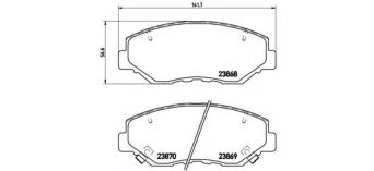 Фото : P 28 035 | Колодка гальм. диск. HONDA CR-V передн. (вир-во BREMBO)
