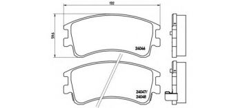Фото : P 49 032 | Колодка гальм. диск. MAZDA 6 (GG, GY) передн. (вир-во BREMBO)