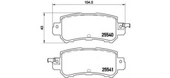 Фото : P 49 047 | Колодка гальм. диск. MAZDA CX-5 2.0 2011-, 2.2D 2012- задн. (вир-во BREMBO)